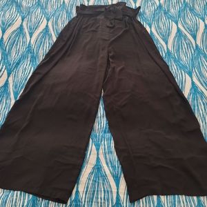 2XL Shein Black Wide-Leg Sheer Pants